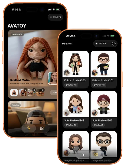 AVATOY app interface